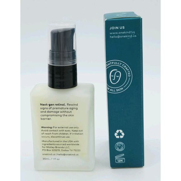 OneKind Retinol Reinvented Radical Repair 1oz/30ml- Firms, Smooths, Plumps - NIB - Picture 3 of 5